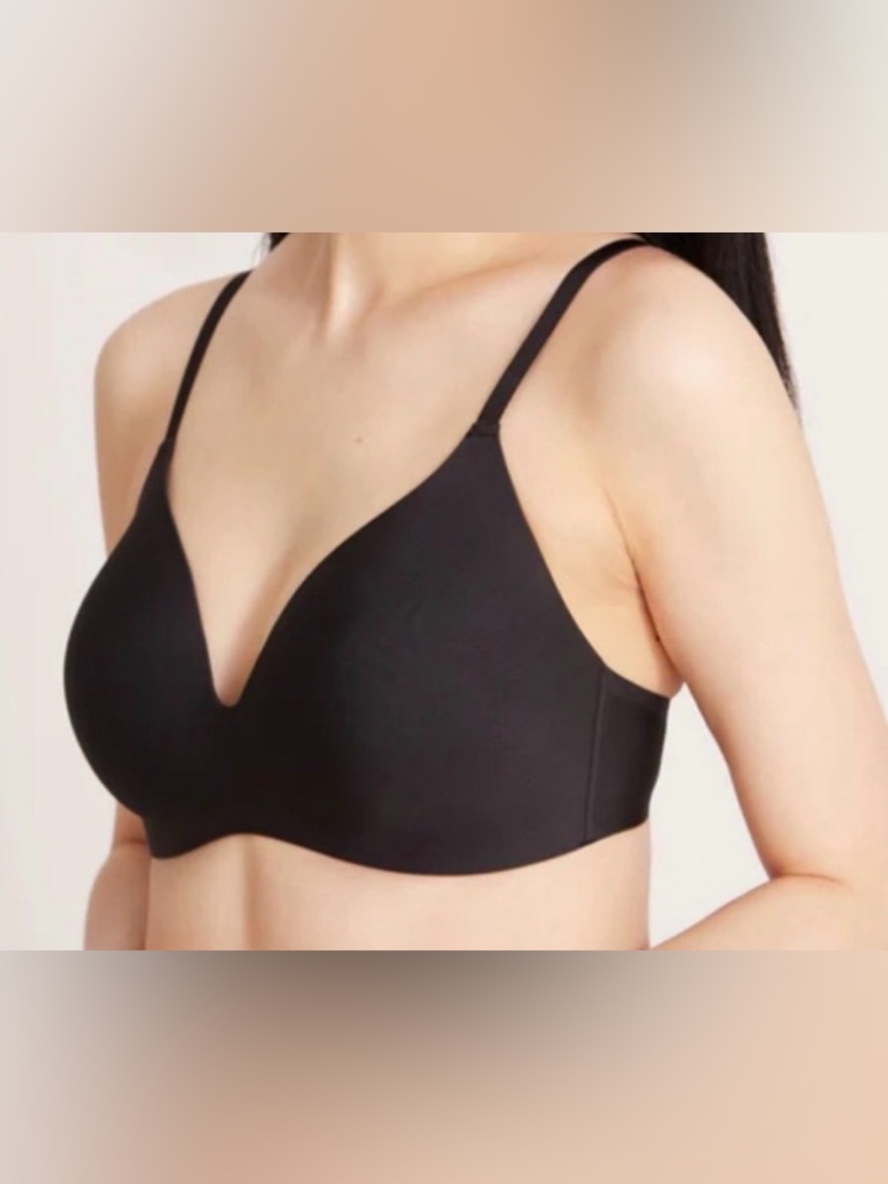 New Knix Seamless Black lightly Padded Wireless Bra sz M